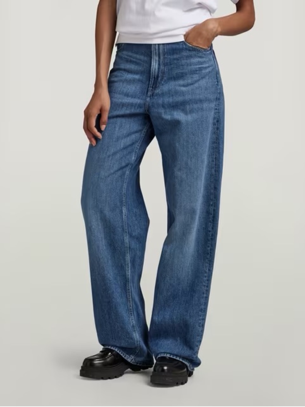 G-Star Stray Ultra High Loose Jeans  Medium Blue Size 28 X 34